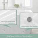 2 x Mrs Awesome Clear Shower Curtain Liner with 3 Magnets, 72x72 Premium Flexible Sturdy Plastic Shower Curtain for Bathroom Lightweight, Waterproof, Clear