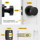 Goldenwarm Black Door Knobs Interior, Zinc-Alloy Privacy Matte Black Door Knobs, Heavy Duty Privacy Interior Doorknobs, Indoor Doorknobs for Bedroom, Bathroom (6 Pack)