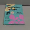 Uinkit Printable Vinyl Sticker Glossy and Tranparent each 105 Sheets For Inkjet Printer Cricut Machine For Handmade Crafts