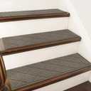 COSY HOMEER Stair Treads for Wooden Steps 9"x28" Washable Indoor Carpet Stair Treads Non Slip Soft Polyester Stair Carpet Tread Reusable Stair Runner Rugs for Kids, Elders,Pets,Light Brown,15pcs