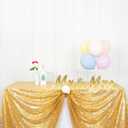 ShinyBeauty Gold Tablecloth 50X80-Inches Sequin Tablecloths Rectangular Party Decor Shimmer Golden Tablecloth Glitter Table Linen for Wedding, New Year,Ceremony