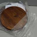 LAPTAIN Small Round Side Table, 13 Inch Solid Wood Drink Table with Pedestal Base, 20.5 Inch Tall Accent Martini Table for Living Room, Bedroom, Sofa & Small Spaces, Espresso