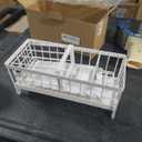 Cisily Sponge Holder for Kitchen Sink, Sink Caddy Organizer with High Brush Holder, Kitchen Countertop Organizers and Storage Essentials, Rustproof 304 Stainless Steel (Cream, 9.25″)