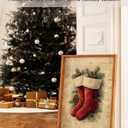 2 x Wheatwin Vintage Christmas Wall Art Decor, Merry Christmas Santa Claus Bathroom Wall Decor Posters Prints Set of 4, Christmas Wall Decor Gifts for Winter Holiday Living Room Bedroom Kitchen, 8x10 (Unframed)