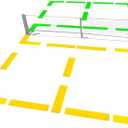 Marker Kit for Pickleball Courts- Pickleball Court Marking Kit - Temporary Pickle Ball Markers to Line Court Boundary 