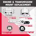 Engine Motor and Transmission Mount Compatible with Jetta 2014-2018 1.8L1.4L L4 & Passat 2014-2017 1.8L L4 & Beetle 2018-2019 2.0L Turbocharged 5-Piece Set /A6929 A4928 A4925 A6962 A6966