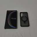 TORRAS Magnetic Ostand for Samsung Galaxy S24 Case 6.2" [Compatible with MagSafe][Military Grade Drop Tested] [Ring Holder][Build in Kickstand] Matte Translucent Slim Back Soft Edge with Stand,Black