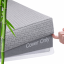 Mattress Topper Cove, 3 Inch Mattress Protector Cooling Rayon Zippered Mattress Encasement with Adjustable Straps for Latex Mattress Topper Memory Foam Cover 68''