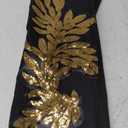 Men's Suit 2 Pieces Blazer and Pants Black with Gold Applique Fit for Wedding Prom (Small)