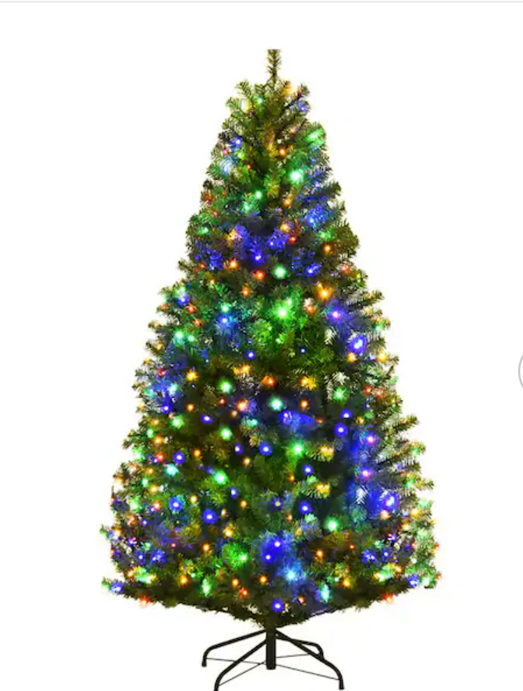 5 ft. Pre-Lit Artificial Christmas Tree with 150 LED Lights