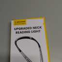 Glocusent Upgraded LED Neck Reading Light, Book Light for Reading in Bed, 30-min Timer, 3 Colors & 3 Brightness Adjustable, Rechargeable & Long Lasting, Perfect for Reading, Knitting (Slim-Medium, Posh Gray)