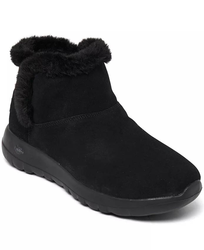 Skechers Women's On The Go Joy - Bundle Up Wide Width Winter Boots from Finish Line Black Size 6