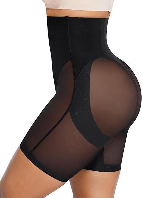 SHAPELLX Shapewear for Women Tummy Control High Waist Shaping Butt Lifting Shorts Seamless Slimmer Womens Body Shaper Panties (Medium, Brown)