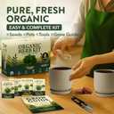 HOME GROWN Indoor Organic Herb Garden Kit, Unique Valentines Day Gift for Adults, Men, & Women,Grow 4 Herb Seeds for Kitchen Window Garden,Beginner DIY Hobby Gardening Gift for Plant Lovers, Mom & Dad