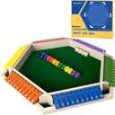 1-6 Players Shut The Box Dice Game, Wooden Board Table Math Game with 16 Dice, Classics Tabletop Version Games for Kids Adults, Family,Classroom,Home,Party or Pub