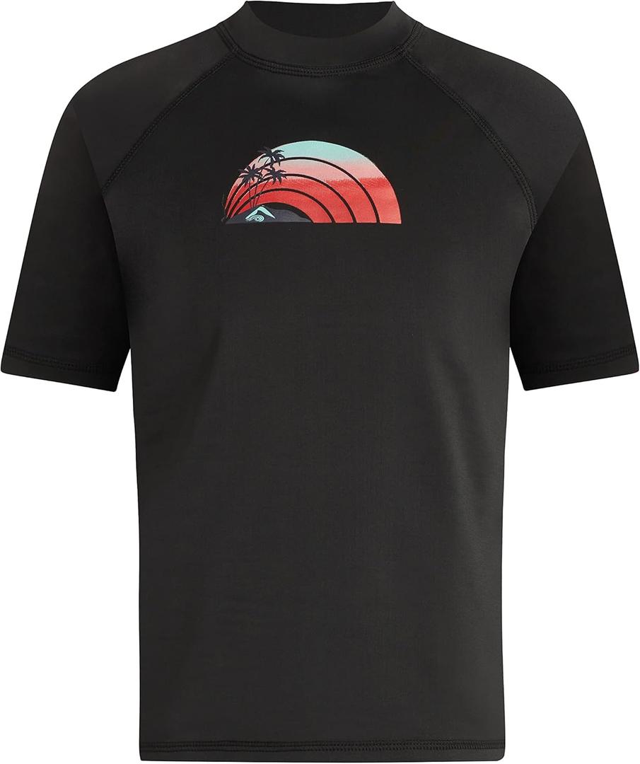 Kanu Surf Boys Paradise UPF 50 Sun Protective Rashguard Swim Shirt (2T, Bora Bora Black)