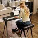 Donner OURA S100 Digital Piano with 88 Key Graded Hammer Weighted Keyboard for Beginner, Full Size Electric Piano Keyboard with Bluetooth, 3 Original Demos, LOCAL OFF, 210 W, Piano Three Pedal, Black