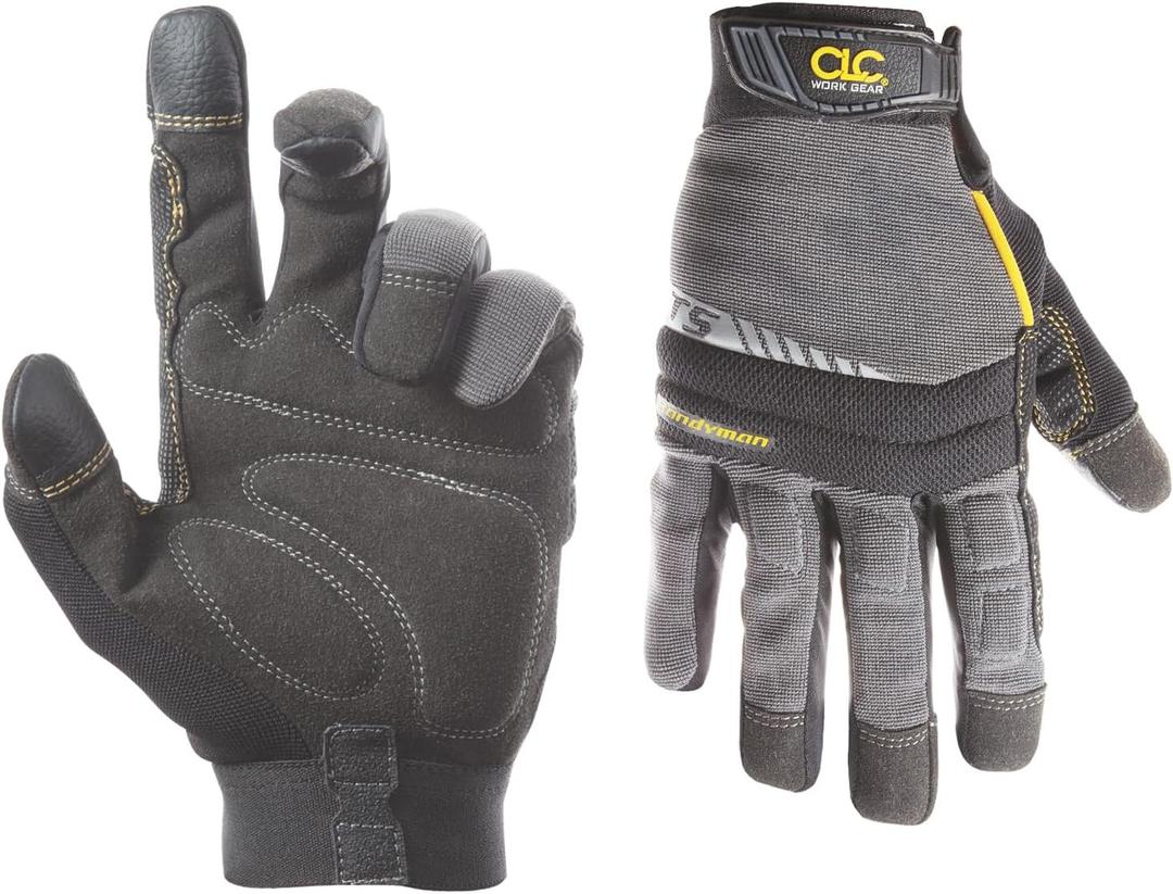 Custom Leathercraft CLC 125 Handyman Flex Grip Work Gloves (Medium (Pack of 1))