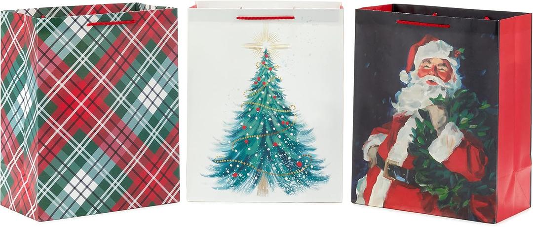 Hallmark 3 Large Christmas Gift Bags with Handles