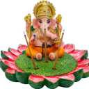 Hindu God Ganesha Idol Statue - 3.8"L Ganesh Incense Burner/Holder India Ganapati Pooja Item Home Office Temple Mandir Shrine Altar Diwali Puja Decor Ideal Gifts for Indian Friend Relative