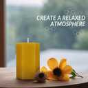 Natural Beeswax Pillar Candles 2x4Inch,Smokeless Dripless Pure Beeswax Candle,Unscented Candle for Wedding, Dinner, Church(Pack of 2)