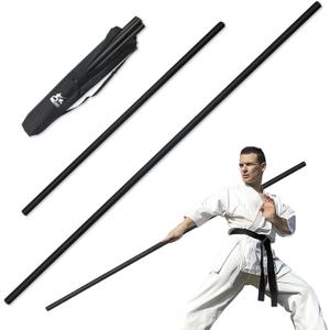 4ft & 6ft Collapsible Bo Staff  Foam-Padded Martial Arts Training Staff for Safe Practice, Portable Design with Carry Bag