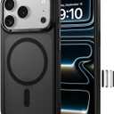 BENKS Magnetic Case for iPhone 17 Pro, Compatible with MagSafe, Military-Grade Drop Protection, Slim Translucent Matte Shockproof Bumper Protective Cover, Black