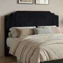 King Headboard, Black Upholstered Headboard for Bed, No Assembly