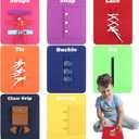 Toddlers Montessori Busy Board for Kids Early Learning Basic Life Busy Board - Fine Motor Skill Toys - Zip, Snap, Button, Buckle, Lace, Tie, Strape and Claw Grip Practice Teacher Preschool Classroom