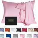 Mulberry Silk Pillowcase for Hair and Skin,Toddler Size Kids Silk Pillow Case with Hidden Zipper,Allergen Proof Dual Sides Soft Breathable Smooth Silk Pillow Cover(Toddler,Pink)