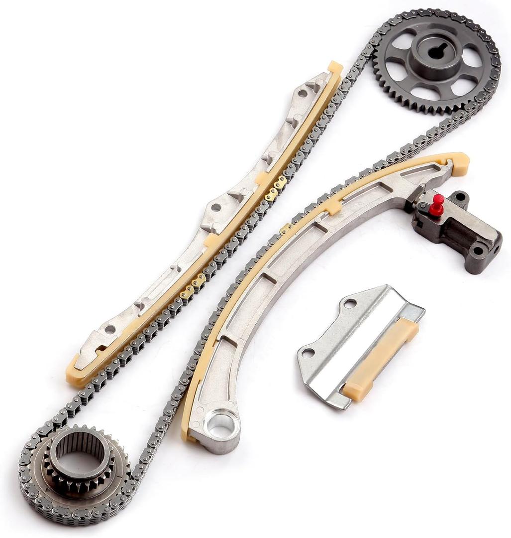 ECCPP Timing Chain Kit fits for Honda Accord, 2002-2009 for Honda CR-V & 03-07 for Honda Accord & 03-11 for Honda Element 2.4L L4 DOHC K24A1, w/Timing Chains Crank Sprocket Tensioner Guide Rail