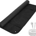 Grounding Mat, Anti-Slip PU Leather Earthing Grounding Pad for Sleep Stress and Pain Relief, Indoor Conductive Grounding Sleep Mat for Desk Bed (Small)
