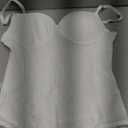 Hilinker Women's Sexy V Neck Spaghetti Strap Shapewear Bodysuit Camisole Bustier Top White Small