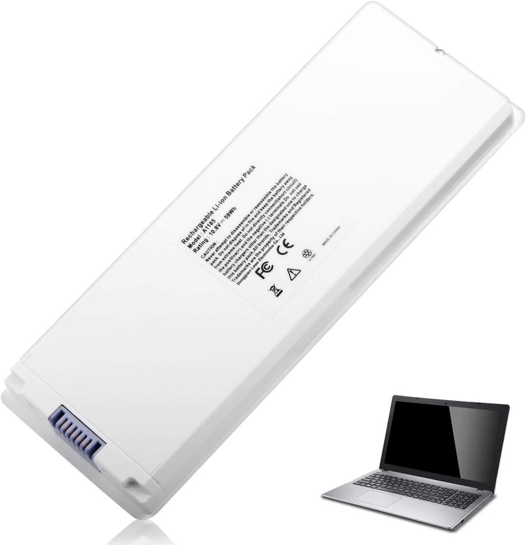 Upgrade A1181 Battery Compatible with Apple 13" MacBook A1185 (Mid. / Late 2006, Mid. / Late 2007, Early/Late 2008, Early/Mid. 2009) Fits MA254 MA255 MB402 MA566 MA561 MA699 MA700 MB061 MB062 MB402