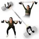 Dumbbell Barbell Converter Bar With Self Balancing Tech - 200 Lb Max Weight - 32 Inch Shaft Compatible With All Dumbbells Including BowFlex- Premium Steel & Iron Barbell for Dumbbells Attachment