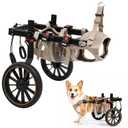 for Medium to Large Dogs,Dog Wheelchair for Back Legs, 2-Wheel Adjustable Mobility Aid for Dogs, Lightweight Aluminum Alloy Frame with Large Rubber All-Terrain Wheels, Size L
