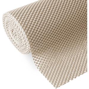 Shelf and Drawer Liner, Non-Adhesive Non Slip and Grip Durable Clean Pad Full Size 17.7 Inches x 20 Feet for Drawers, Shelves, Cabinets, Storage, Kitchen, Desks, Kitchenware, Tableware, Beige