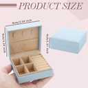 5pcs Bridesmaid Scrunchies Proposal Gifts makeup bag bulk Jewelry Box 4.1inch square Hair Claws Bachelorette Hair Clip heart sunglasses Girls for Wedding Party Favors (Blue, Small)
