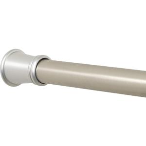 Zenna Home Tension Shower Curtain Rod, No Drill Adjustable Tension Curtain Rod for Bathroom, Rust Resistant, Easy Install Expandable Shower Curtain Rods, 26 to 76 Inches, Brushed Nickel