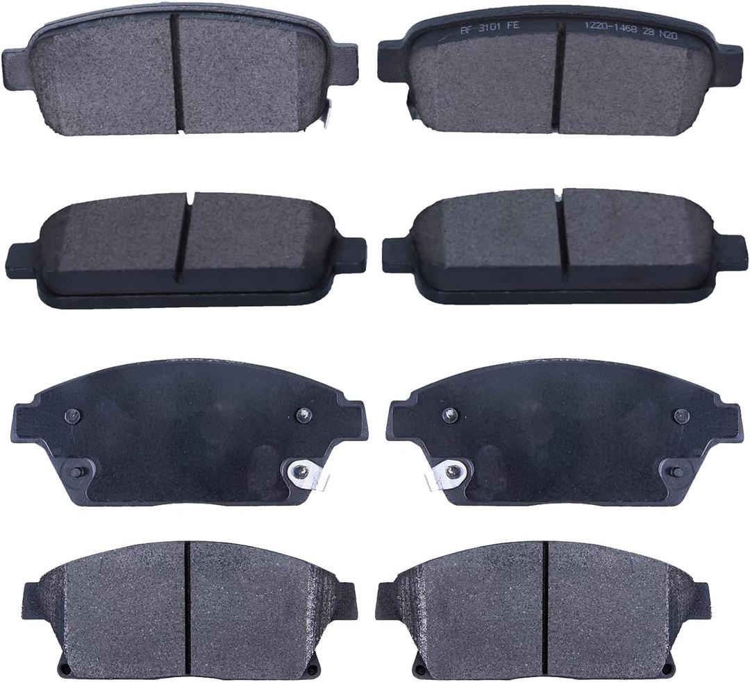 Replacement For Front & Rear Ceramic Disc Brake Pad Buick Encore Verano Chevrolet Trax Volt D1467 D1468