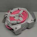 Garden Retractable Hose Reel, Portable Simple Home Hose Reel 45+5 FT with 7 Patterns Spray Nozzle, Wall Mounted and Any Length Lock for Garden Watering, Car Washing, Pet (Red Rose)