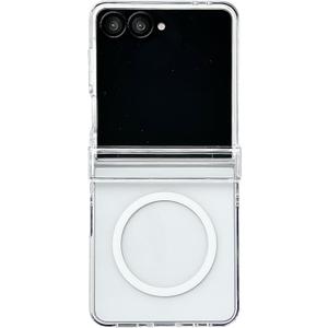 for Samsung Galaxy Z Flip 7 Crystal Clear Magnetic Case with Full Hinge Protection, Anti-Yellowing Acrylic Phone Cover, Precise Cutouts & Shockproof, Transparent Protective Hard Case (Flip 7)