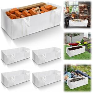 Honoson Dumpster Bag Reusable Yard Waste Bags Foldable Yard Waste Container Trash Bag for Trash Management Multiple Times Use During Renovations Can Hold Up to 3, 500 lbs(5Pcs,94 Inches)