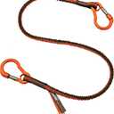 Ergodyne - 19822 Shock Absorbing Tool Lanyard with Two Self-Locking Carabiners, Tool Weight Capacity 10lbs, Squids 3110, Gray, Standard (3110F(x))