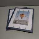 2 x 11x14 Picture Frame with 8x10 Mat Navy Blue, Display 8x10 with Mat or 11x14 Without Mat, Wood 11 by 14 Photo Frame, 11 x 14 Frame for Wall Hanging Display, Navy Blue