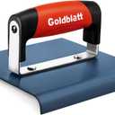 Goldblatt Concrete Edger Tool, 6" x 6" Blue Steel Edger (3/8"R, 1/2"L), Durable High Carbon Steel Concrete Finishing Tools - Masonry Hand Tool with Soft Grip, Sturdy Steel Mounting