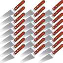 Yinkin 40 Pack Pie Server Pizza Spatula Stainless Steel Pie Spatula Wood Handle Easy to Grip Cake Cutter Slicers Utensils, 9.8 x 2.4 Inches