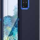 for Samsung Galaxy S20 Plus Case with [2 Pack] HD Screen Protector, [Military-Grade] Shockproof Dust/Drop Proof Heavy Duty Case for Galaxy S20+ 5G, Navy Blue