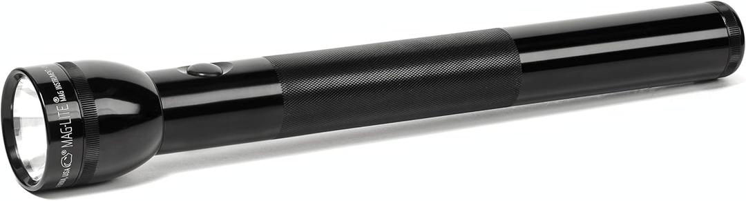 MagLite 4-Cell D Incandescent Flashlight Water-Resistant, Adjustable Beam, High-Intensity Xenon Bulb Black