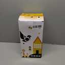 iBorn Bird Feeders for Outdoors, 2LB Metal Bird Feeders 17cm Large Roof &Tray, 4 Feeding Ports, Brushed Copper Finishing